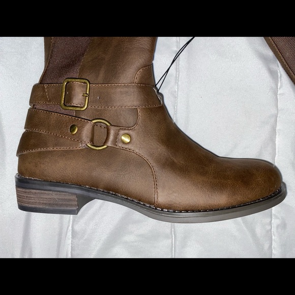 Kenneth Cole Reaction Brown Riding Boots - Picture 5 of 9